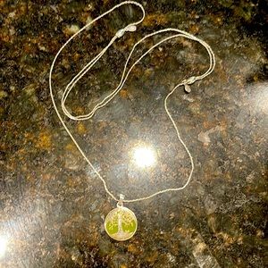Alex and Ani avacado tree of life necklace